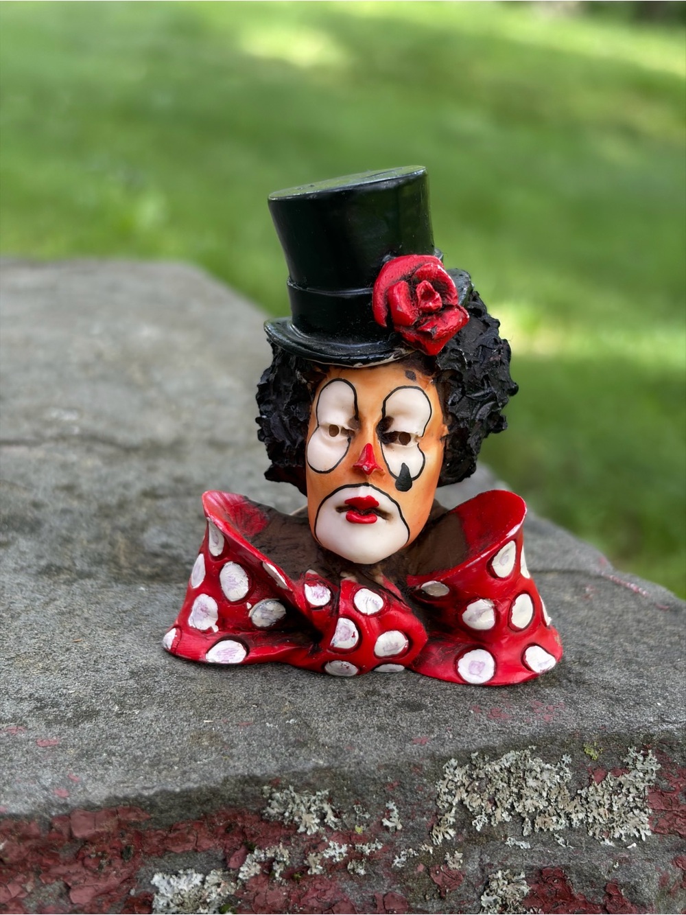Vintage Artefice Ottanta Clown Italian Hand Painted 2.5” Tall